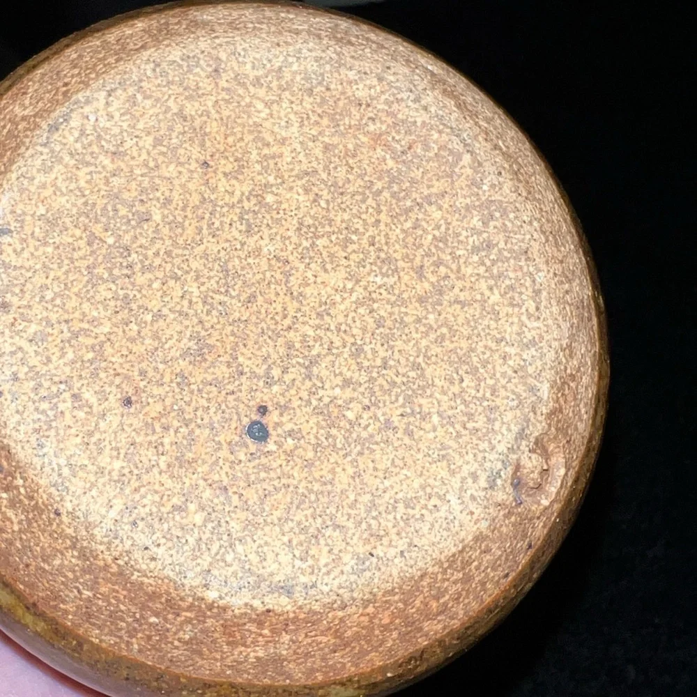 Vintage Stoneware Floral Pottery Vase/ Clay Oil Lamp - Picture 9 of 11